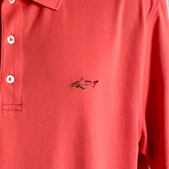 Greg Norman for Tasso Elba Five Iron Orange Polo Shirt with Play Dry Men's Large - Picture 4 of 8